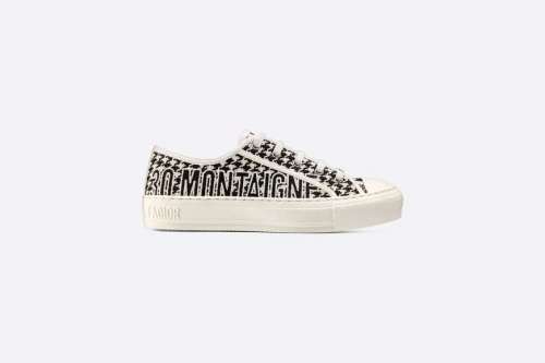 Walk'n'Dior Sneaker Black and White Houndstooth Embroidered Canvas