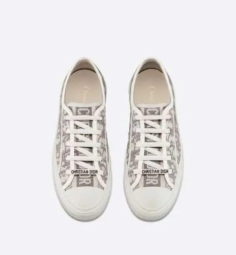 Walk'n'Dior Sneaker Gray Dior Oblique Embroidered Cotton