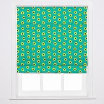 JUNIOR Abstract Print Polyester Linen Roman Shade