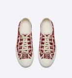 Walk'n'Dior Sneaker Burgundy Dior Oblique Embroidered Canvas