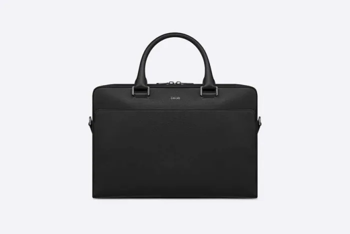 Briefcase Black Grained Calfskin