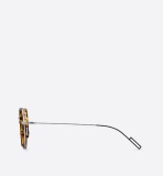 Dior0219S Brown Tortoiseshell-Effect Rounded Sunglasses