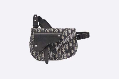 Messenger Bag Beige and Black Dior Oblique Jacquard