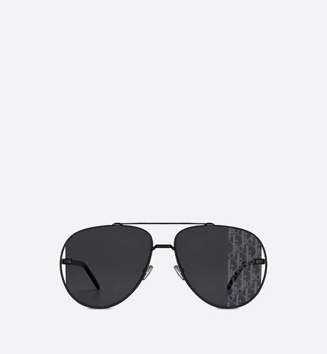 DiorScale Black Pilot Sunglasses with DiorOblique Pattern