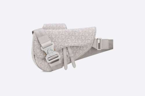Saddle Bag Beige Dior Oblique Jacquard