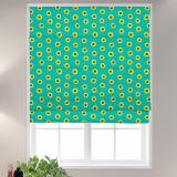 JUNIOR Abstract Print Polyester Linen Roman Shade