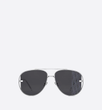 DiorScale Silver Pilot Sunglasses with DiorOblique Pattern