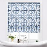 THEA Lattice Print Polyester Cotton Roman Shade
