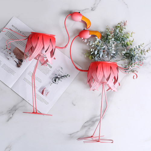 (Buy two free bird water bottles) Flamingo flower pot flower stand indoor animal decoration ornament