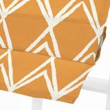 LEO Geometric Print Polyester Linen Room Darkening Roman Shade