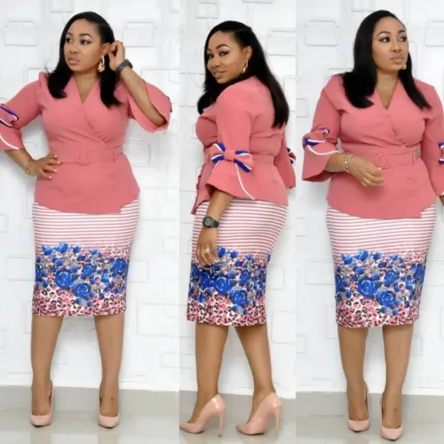 Mother of the Bride Peplum Midi Dress