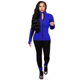 Autumn Contrast Zipper Tracksuit