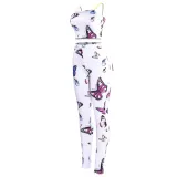 Sexy Butterfly Strap Crop Top and Legging Set
