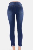 Western High Waist Ripped Fit Jeans