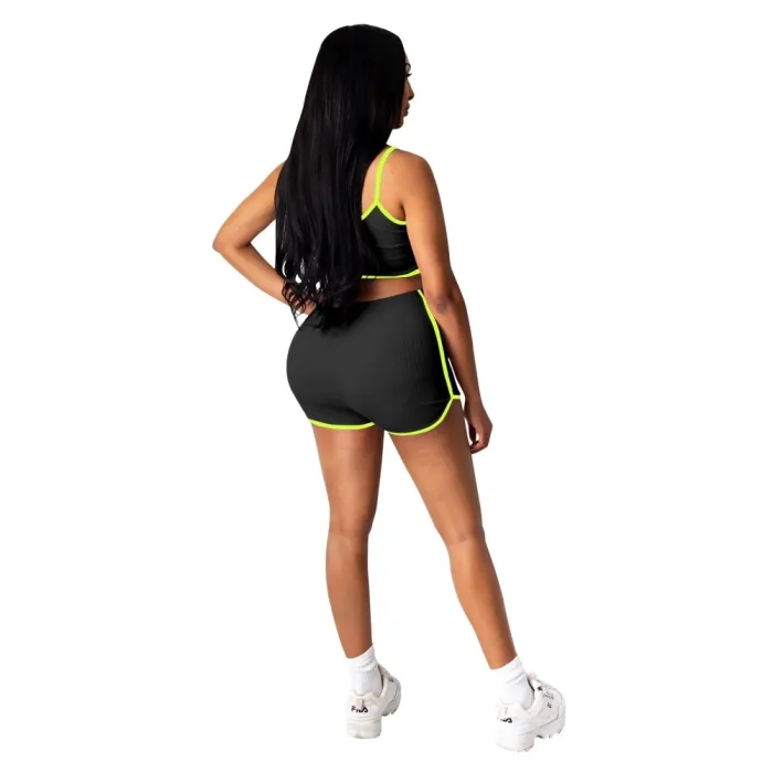 Sports Fitness Matching Bra and Shorts Set