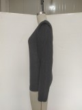 Fall Regular O Neck Plain Pullover Sweater