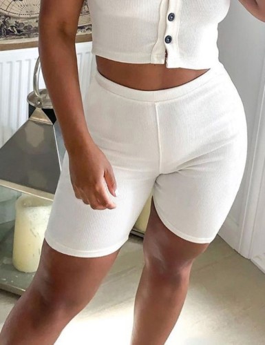 Sexy Knitted Fitness High Waist Shorts