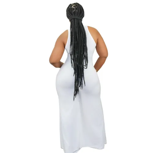 plus size sexy deep-v halter jumpsuit