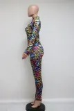 Autumn Tie Dye Print Matching Tracksuit