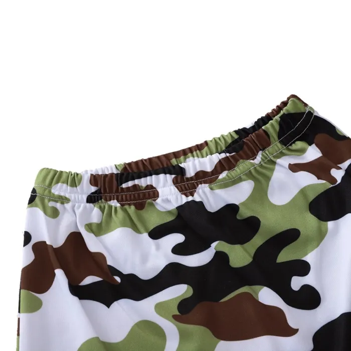 Kids Boy Summer Two Piece Camou Shorts Set