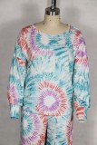 Autumn Tie Dye Matching Shirt and Pants Set