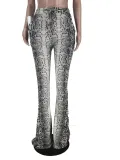 Bell Botton High Waist Leopard Trousers