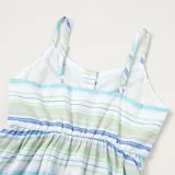 Summer Family Girl Stripes Strap Dress