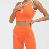Sports Yoga Sleeveless Crop Top and High Waist Legging Set