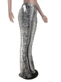 Bell Botton High Waist Leopard Trousers