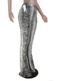 Bell Botton High Waist Leopard Trousers