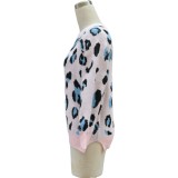 Fall Round Neck Pullover Leopard Sweater