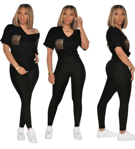 Summer Casual Two Piece Pants Set