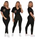 Summer Casual Two Piece Pants Set