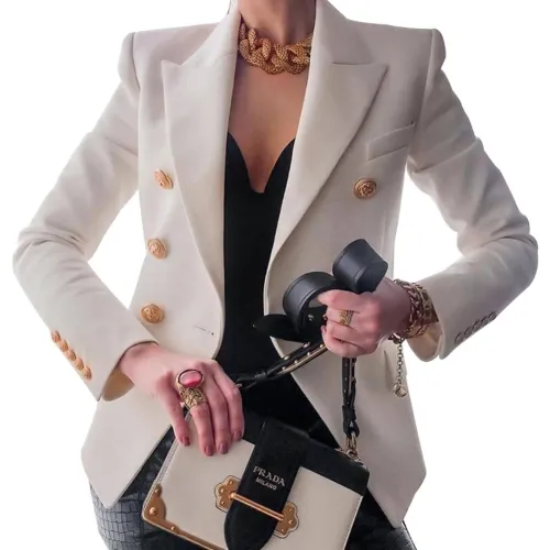 Western Autumn Solid Color Office Blazer