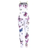 Sexy Butterfly Strap Crop Top and Legging Set