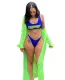 Sexy Print Three Piece Cover Up Bikini Set