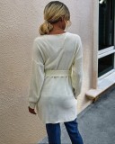 Falls Plain Pocket Cardigans with Belt