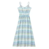 Summer Family Mommy Stripes Strap Dress