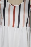 Summer Striped Sleeveless Long Boho Dress