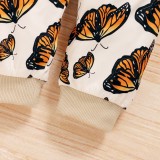 Kids Girl Autumn Two Piece Butterfly Hoodie Tracksuit