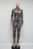 Autumn Tie Dye Print Matching Tracksuit