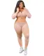Autumn Contrast Two Piece Tight Jogging Set