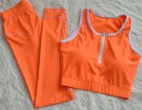 Sports Yoga Sleeveless Crop Top and High Waist Legging Set