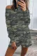 经典迷彩印花长袖上衣抽绳短裤休闲家居服