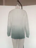 Fall Regular O Neck Gradient Knitted Top