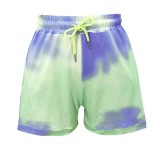 Fall Tie Dye Two Piece Shorts Lounge Set