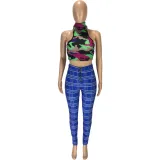 Casual African Plaid Zipper Trousers
