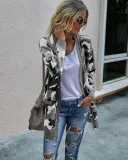 Autumn Leopard Long Pocket Sweater Coat