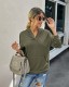 Autumn Solid Color Pocket Hoodie Shirt