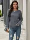 Fall Regular O Neck Plain Pullover Sweater